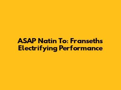 ASAP Natin To: Franseth's Electrifying Performance