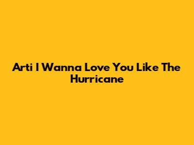 Arti "I Wanna Love You Like The Hurricane"
