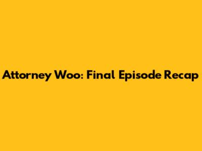 Attorney Woo: Final Episode Recap