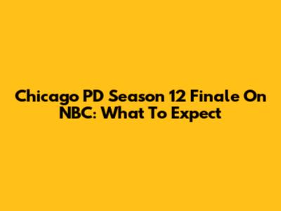 Chicago PD Season 12 Finale On NBC: What To Expect