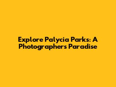 Explore Palycia Parks: A Photographer's Paradise