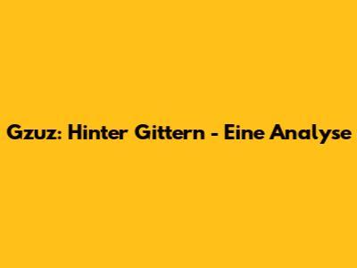 Gzuz: Hinter Gittern - Eine Analyse