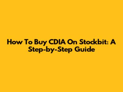 How To Buy CDIA On Stockbit: A Step-by-Step Guide