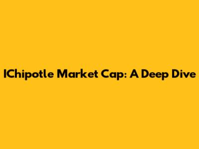IChipotle Market Cap: A Deep Dive