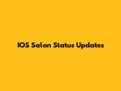 IOS Salon Status Updates