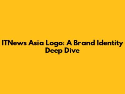 ITNews Asia Logo: A Brand Identity Deep Dive