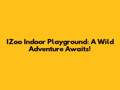 IZoo Indoor Playground: A Wild Adventure Awaits!