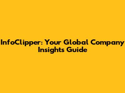 InfoClipper: Your Global Company Insights Guide