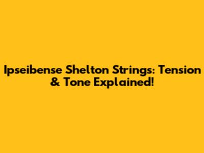 Ipseibense Shelton Strings: Tension & Tone Explained!