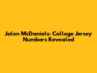 Jalen McDaniels: College Jersey Numbers Revealed