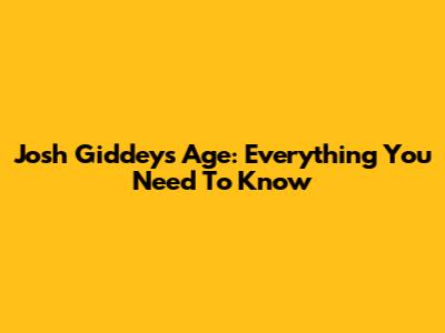 Josh Giddey's Age: Everything You Need To Know