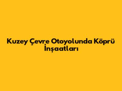 Kuzey Çevre Otoyolu'nda Köprü İnşaatları