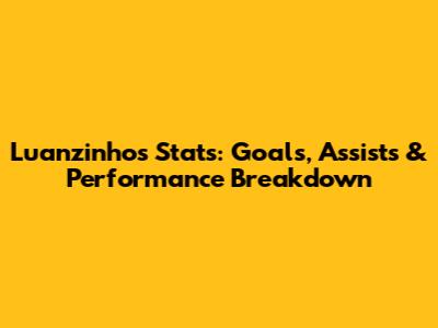 Luanzinho's Stats: Goals, Assists & Performance Breakdown