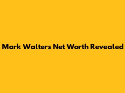 Mark Walter's Net Worth Revealed