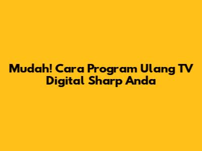 Mudah! Cara Program Ulang TV Digital Sharp Anda