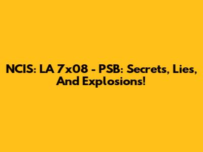 NCIS: LA 7x08 - PSB: Secrets, Lies, And Explosions!