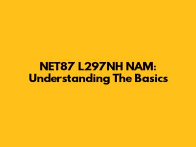 NET87 L297NH NAM: Understanding The Basics