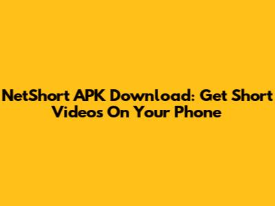 NetShort APK Download: Get Short Videos On Your Phone