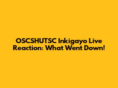 OSCSHUTSC Inkigayo Live Reaction: What Went Down!