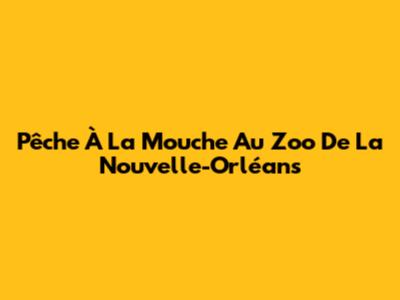Pêche À La Mouche Au Zoo De La Nouvelle-Orléans