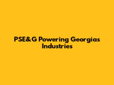 PSE&G Powering Georgia's Industries
