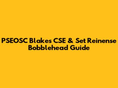PSEOSC Blake's CSE & Set Reinense Bobblehead Guide
