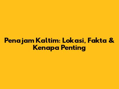 Penajam Kaltim: Lokasi, Fakta & Kenapa Penting