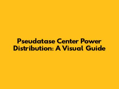 Pseudatase Center Power Distribution: A Visual Guide
