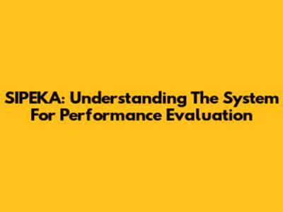SIPEKA: Understanding The System For Performance Evaluation