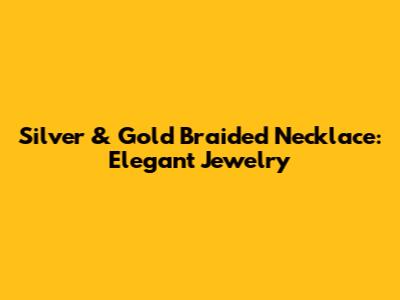 Silver & Gold Braided Necklace: Elegant Jewelry