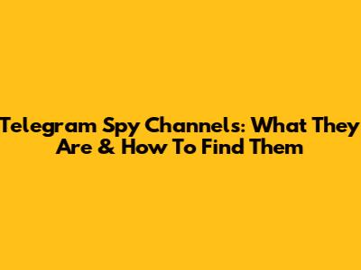 Telegram Spy Channels: What They Are & How To Find Them