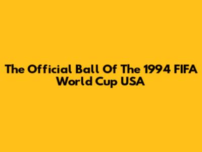 The Official Ball Of The 1994 FIFA World Cup USA