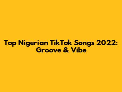Top Nigerian TikTok Songs 2022: Groove & Vibe