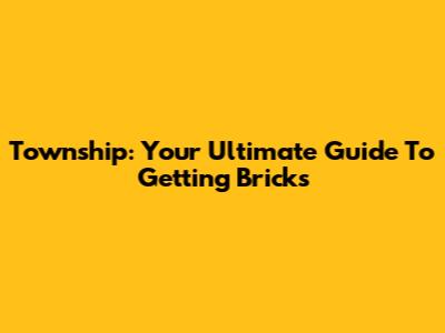Township: Your Ultimate Guide To Getting Bricks