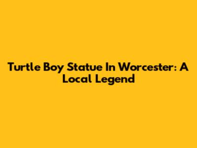Turtle Boy Statue In Worcester: A Local Legend