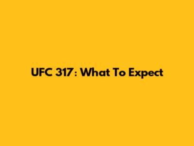 UFC 317: What To Expect