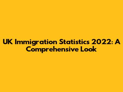 UK Immigration Statistics 2022: A Comprehensive Look