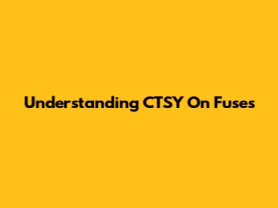 Understanding CTSY On Fuses