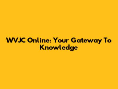 WVJC Online: Your Gateway To Knowledge