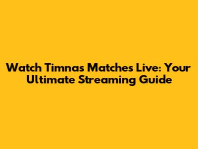 Watch Timnas Matches Live: Your Ultimate Streaming Guide