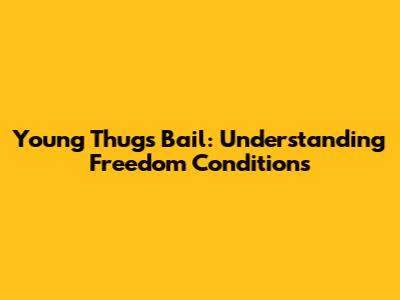 Young Thug's Bail: Understanding Freedom Conditions
